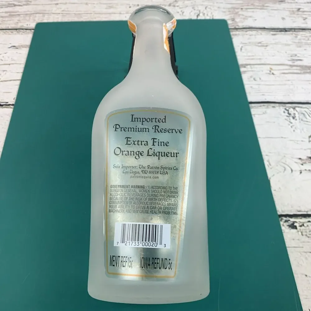 EMPTY Patron Citronge Extra Fine Orange Liqueur Bottle 1 Liter w/o‎ Stopper